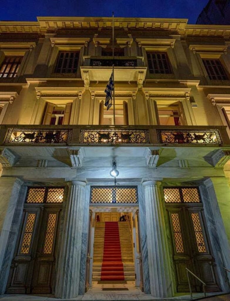 Parnassos Literary Society building at night